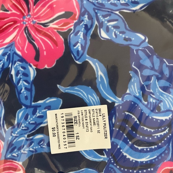 NWT Lilly Pulitzer Hanging Garment Bag Low Tide Navy Its Ofishell - Picture 4 of 4